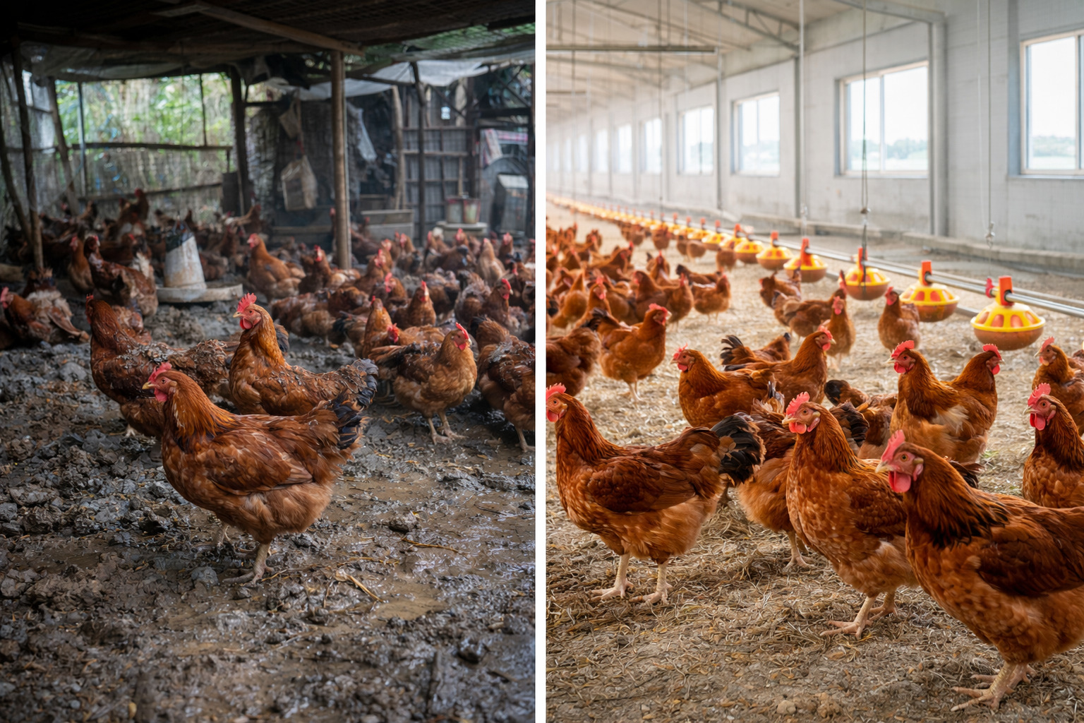 傳統飼養 vs 活力旺方案對比圖